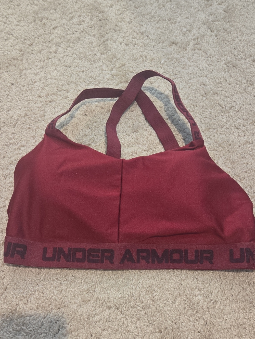 Under Armour Women’s Maroon Crossback Sports Bra XL